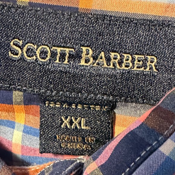 SCOTT BARBER Plaid Business Casual Shirt - XXL - Picture 6 of 6